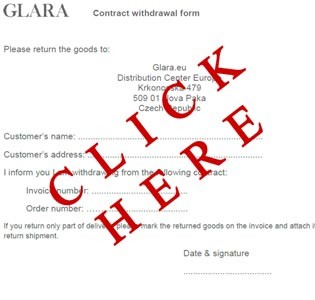 Glara return shipment template